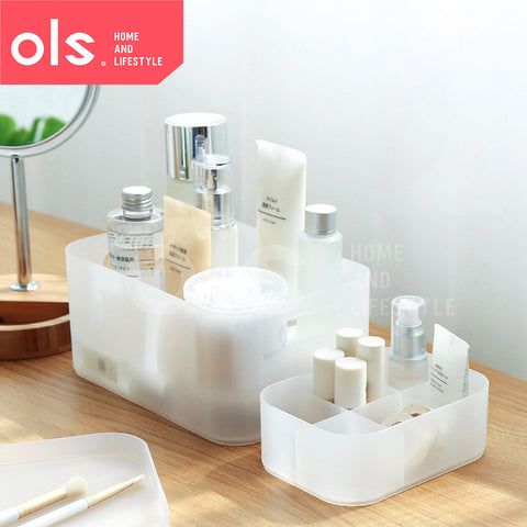 Muji Inspired Multipurpose Skin Care Storage Bin Makeup Accessories Box Matt White Container