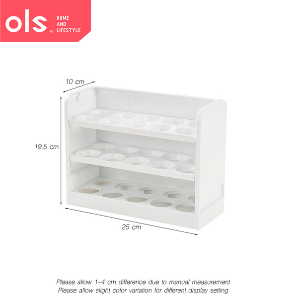 3 Layer Refrigerator Flipped Tray Eggs Storage Egg Rack Organizer