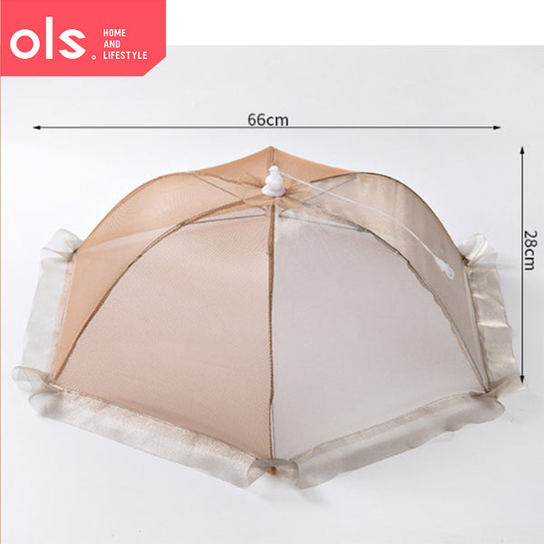 Foldable Food Protector Net Mesh Umbrella Anti-Fly Mosquito Meal Cover Table Mesh Food Cover