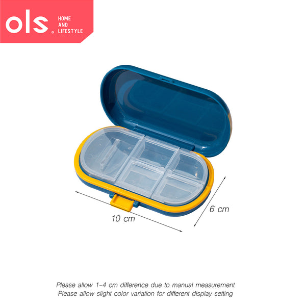 Portable Mini Medicine Box with Medicine Cutter Pill Tablet Storage Dispenser Cutter Travel Use