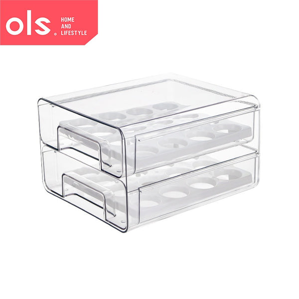 Food Storage Stackable Drawer Style Refrigerator Organizer Removable Drain Tray Fruit Vegetable