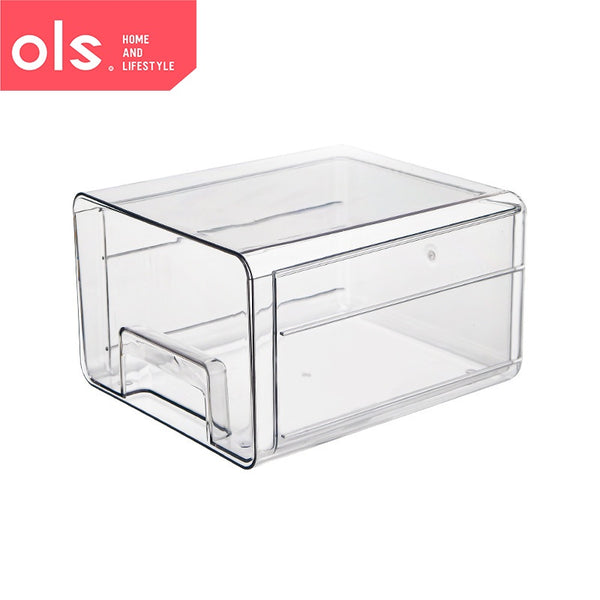 Food Storage Stackable Drawer Style Refrigerator Organizer Removable Drain Tray Fruit Vegetable