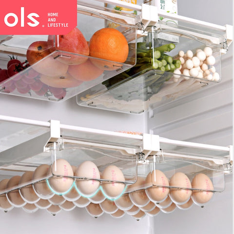 Drawer Type Refrigerator Food Storage Bin Kitchen Hanging Organizer Transparent Fresh Container