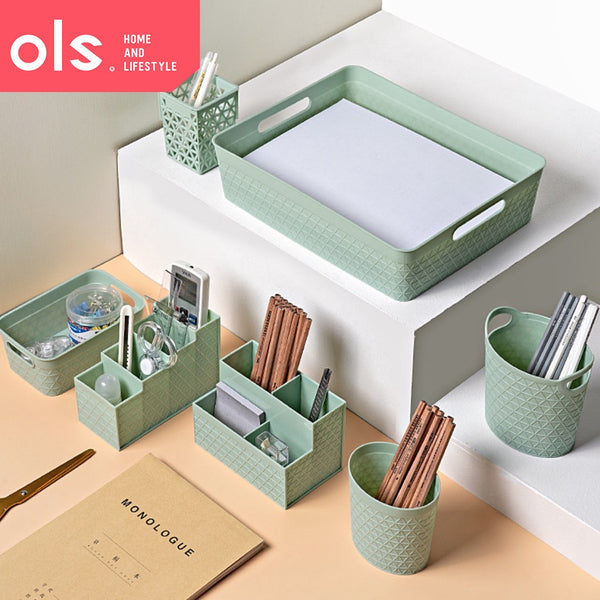 Multifunctional Storage Organizer Basket Pen Holder Paper Tray