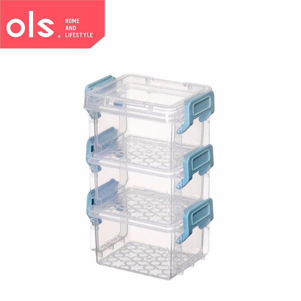 Set Plastic Organizer Storage Box Transparent Desk Makeup Medicine Drawer Organizer Storage Box