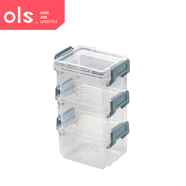 Set Plastic Organizer Storage Box Transparent Desk Makeup Medicine Drawer Organizer Storage Box