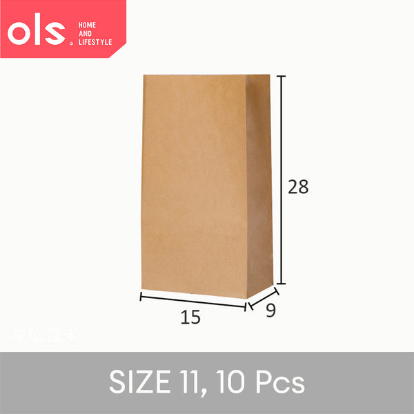 Refrigerator Kraft Paper Bag Pantry Vegetables Bread Oil-Poof Sub-Packaging Paper Storage Bag